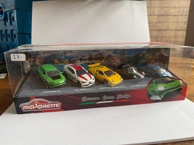 Majorette Dream Cars Italy set 5 modelauto's in doos, Adres onbekend, Auto, Mail@onbekend.com, Ophalen of Verzenden