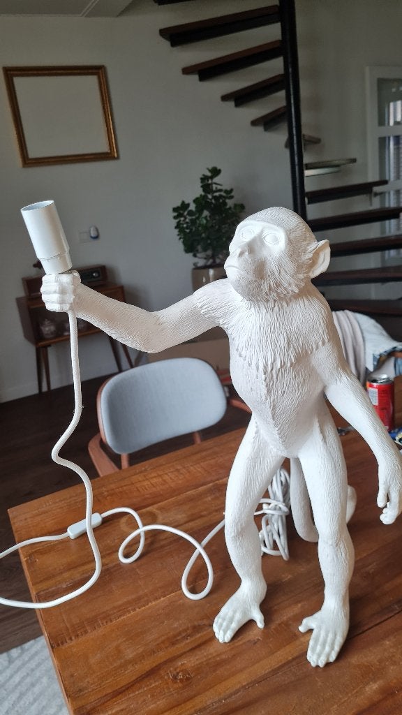 Lamp monkey Seletti, Huis en Inrichting, Lampen | Tafellampen, Wit, Ophalen of Verzenden, Gebruikt, Overige fittingen