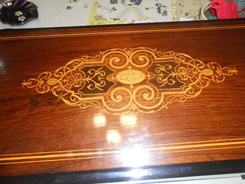 speeldoos, uniek  antiek ,  ,  , 70 cm, met trom en bel ,, Verzamelen, Overige Verzamelen, Ophalen, Gebruikt