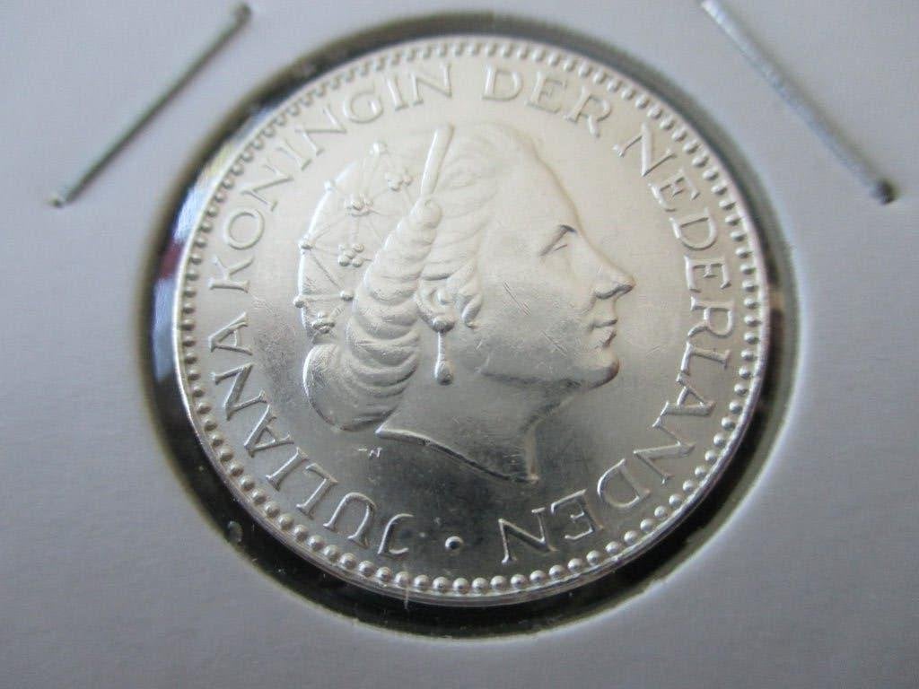Gulden 1954, Postzegels en Munten, 1 gulden, Koningin Juliana, Zilver, Ophalen of Verzenden