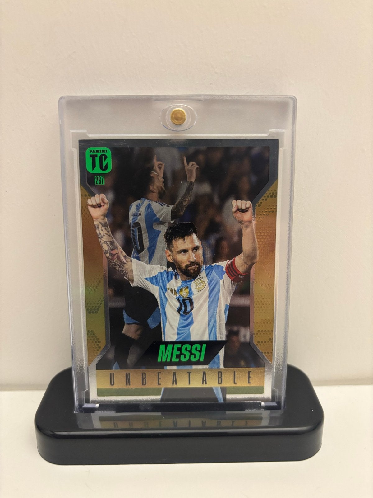 Lionel Messi Panini Top Class 2025 Unbeatable Kaart, Ophalen of Verzenden, Zo goed als nieuw, Buitenlandse clubs, Spelerskaart