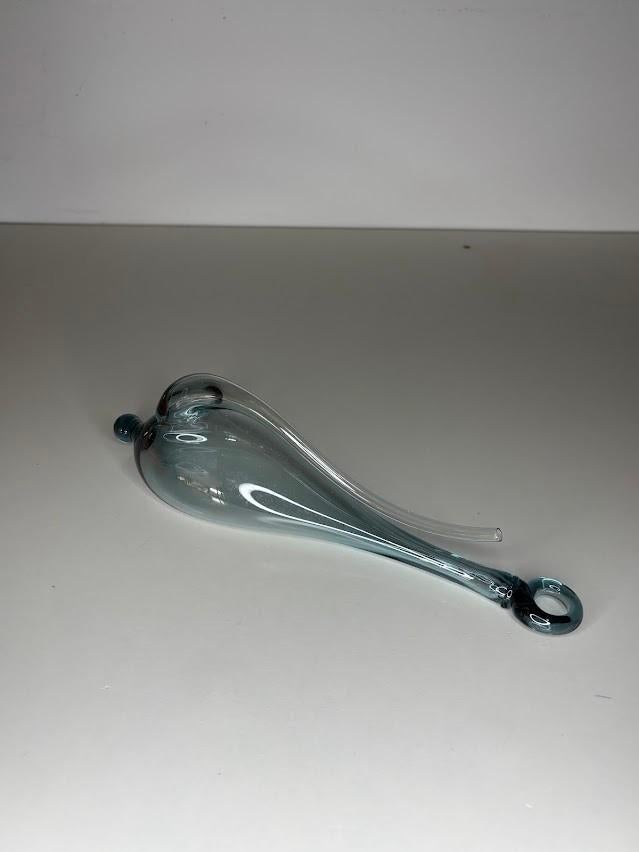 glazen 'thunderbottle 'barometer  lichtblauw met ophangoog, Antiek en Kunst, Ophalen of Verzenden
