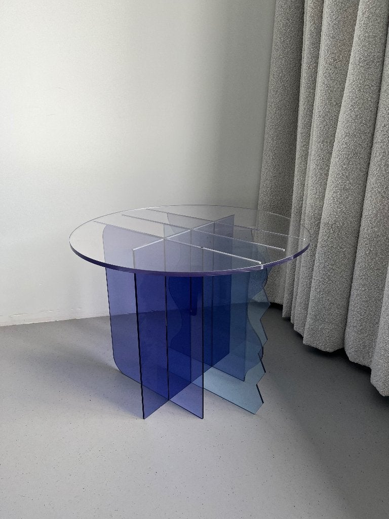 Bijzettafel salontafel design space age stijl, Huis en Inrichting, Tafels | Bijzettafels, Rond, Nieuw, Ophalen, 45 tot 60 cm
