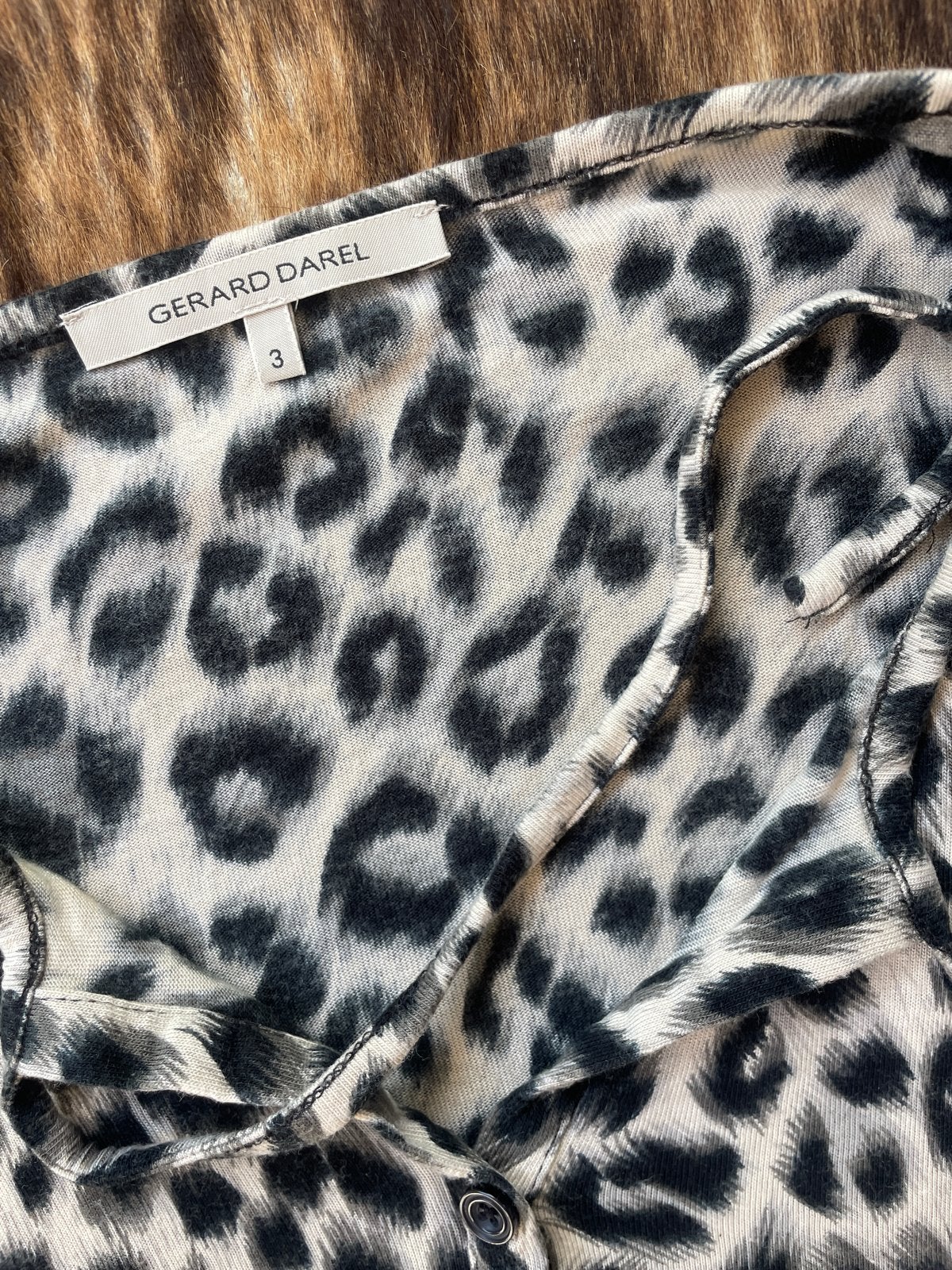 Gerard Darel Leopard Print Top Maat 36 (S), Meerkleurig, Ophalen of Verzenden, Lange mouw, Maat 36 (S)