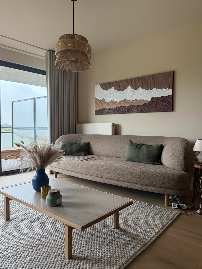 Bolia Grace Sofa - Bouclé Grijsbruin - 188 cm, Ophalen, Zo goed als nieuw