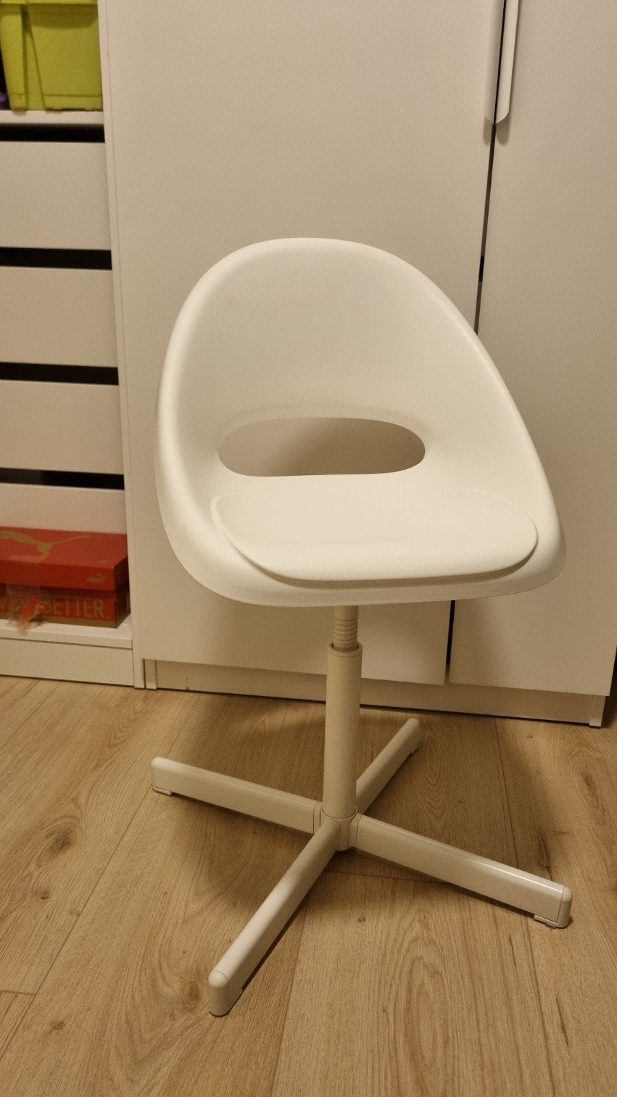 IKEA Sibben bureaustoel - Wit, draaibaar, Ophalen, Modern, functioneel, Wit, Kunststof