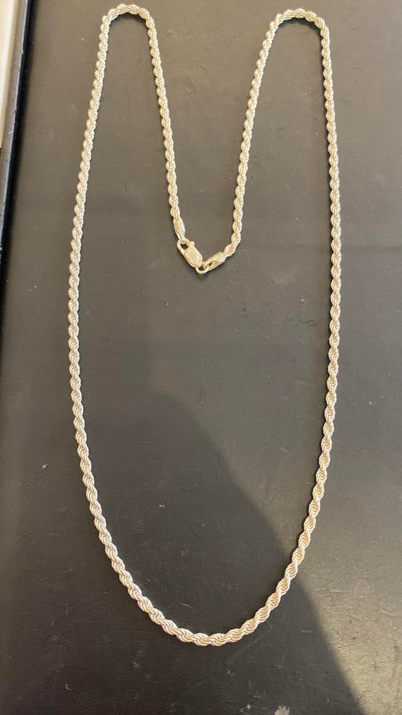 Zilveren rope ketting 20,5 gram 70 cm, Ophalen of Verzenden, Nieuw, Zilver