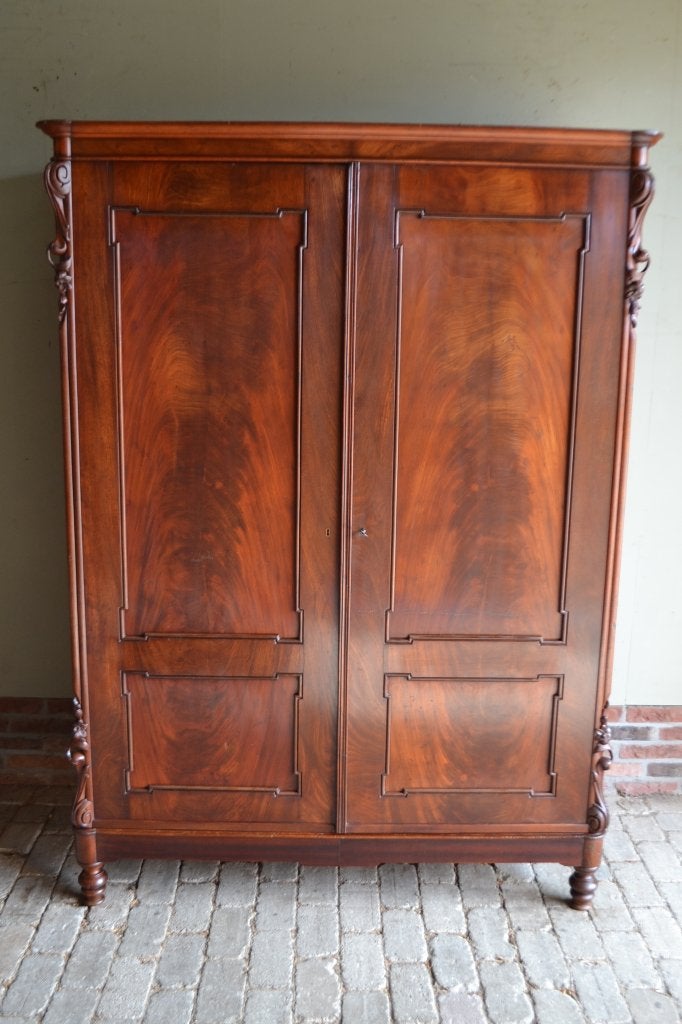 Prachtige strakke antieke mahonie kast., Antiek en Kunst, Antiek | Meubels | Kasten, Verzenden