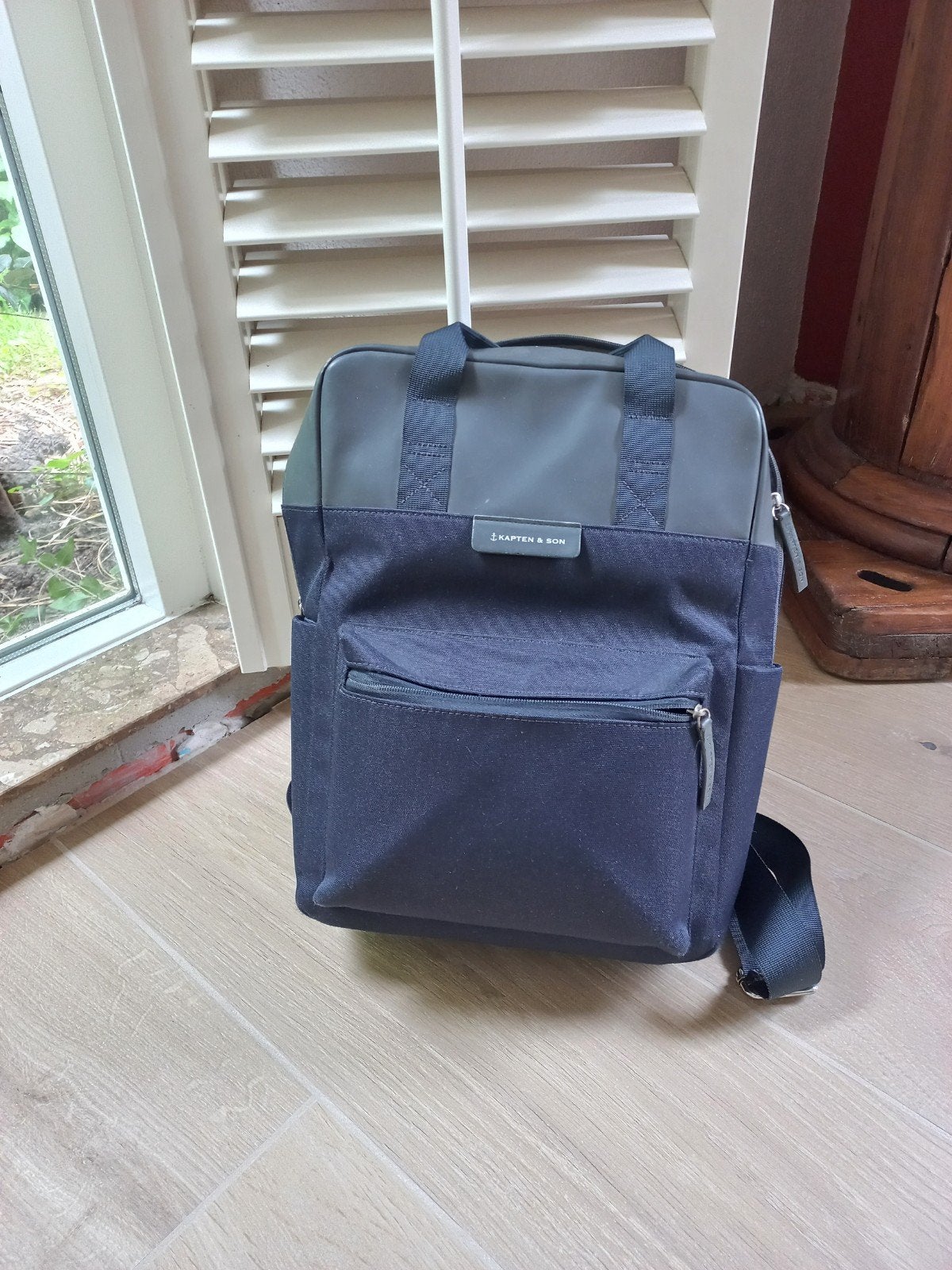 Rugtas schooltas donkerblauw kapten & son, Sieraden, Tassen en Uiterlijk, Tassen | Rugtassen, Ophalen of Verzenden, Overige merken