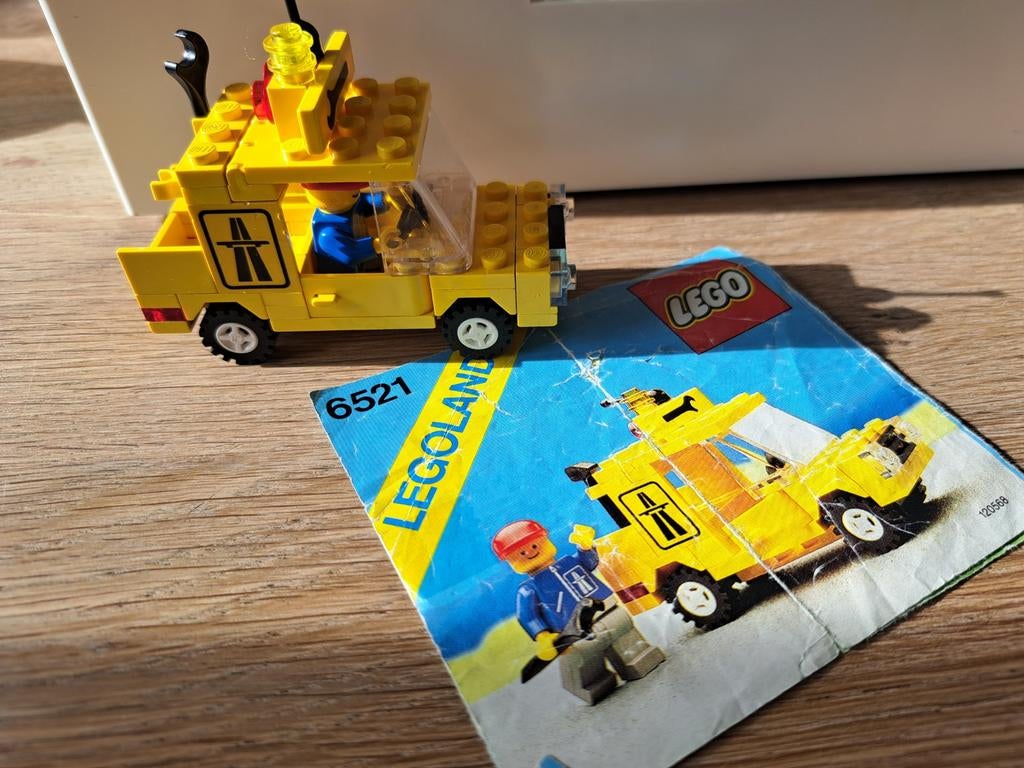 Vintage Lego 6521 Wegenwacht Set, Ophalen of Verzenden, Gebruikt, Complete set, Lego