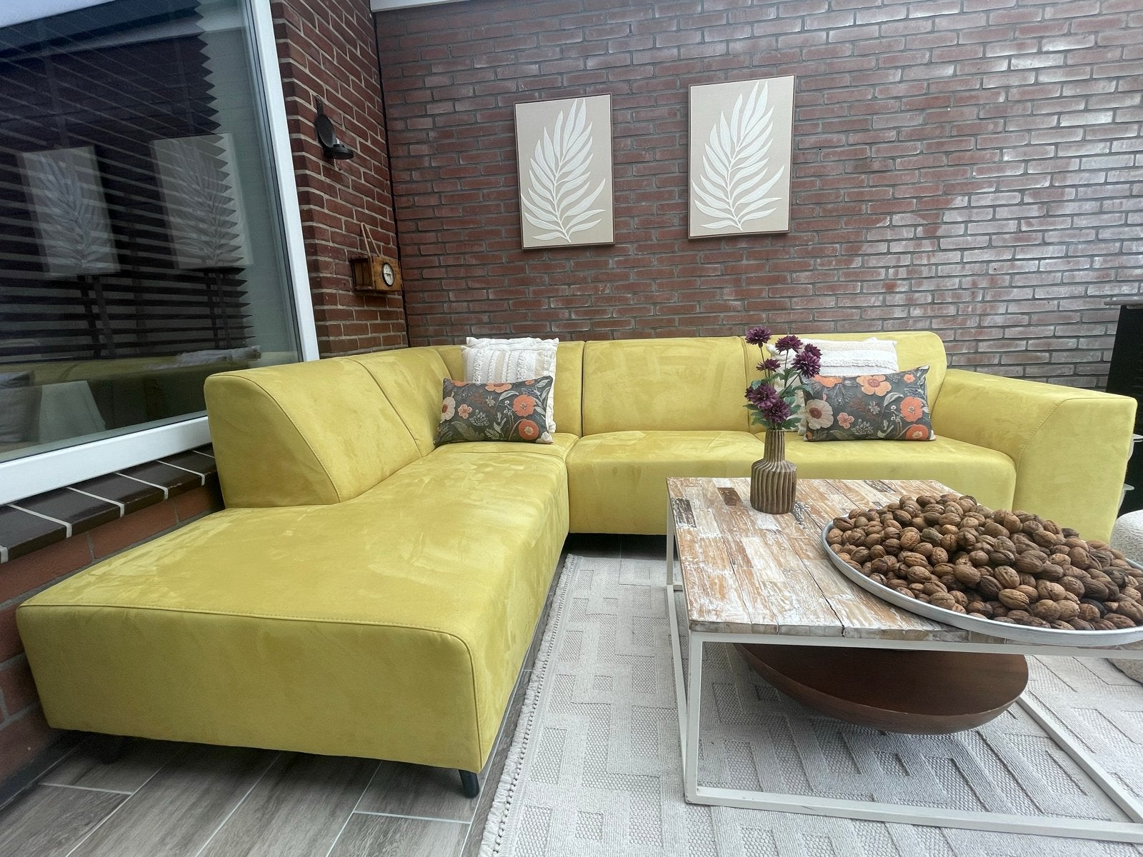 Zo goed als nieuwe Hoekbank Eijerkamp met Pronto salontafel, Ophalen, Zo goed als nieuw, Hoekbank, Stof