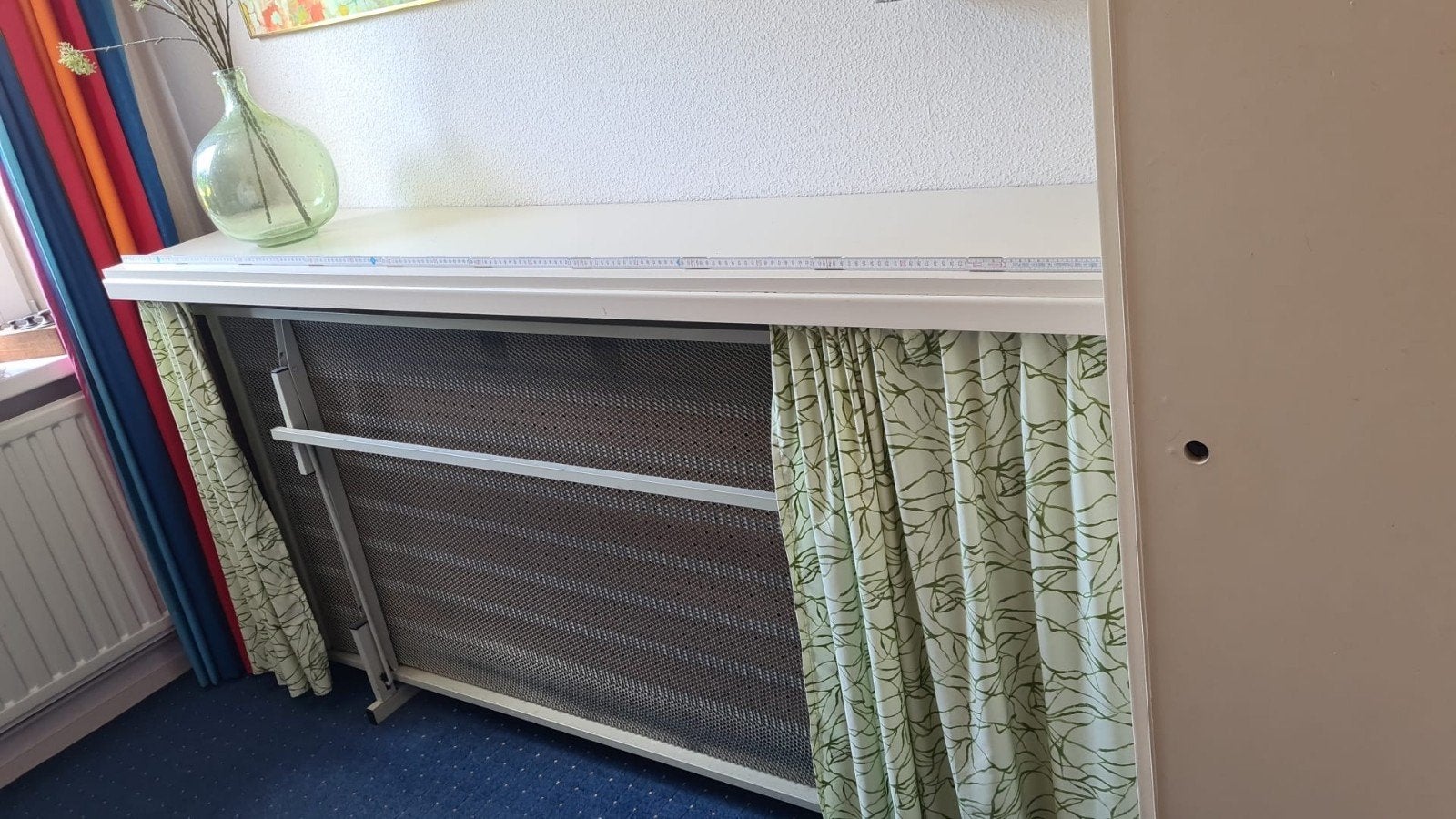 Opklapbed met matras - Ideaal voor kleine ruimtes, Ophalen, 90 cm, Eenpersoons, Wit