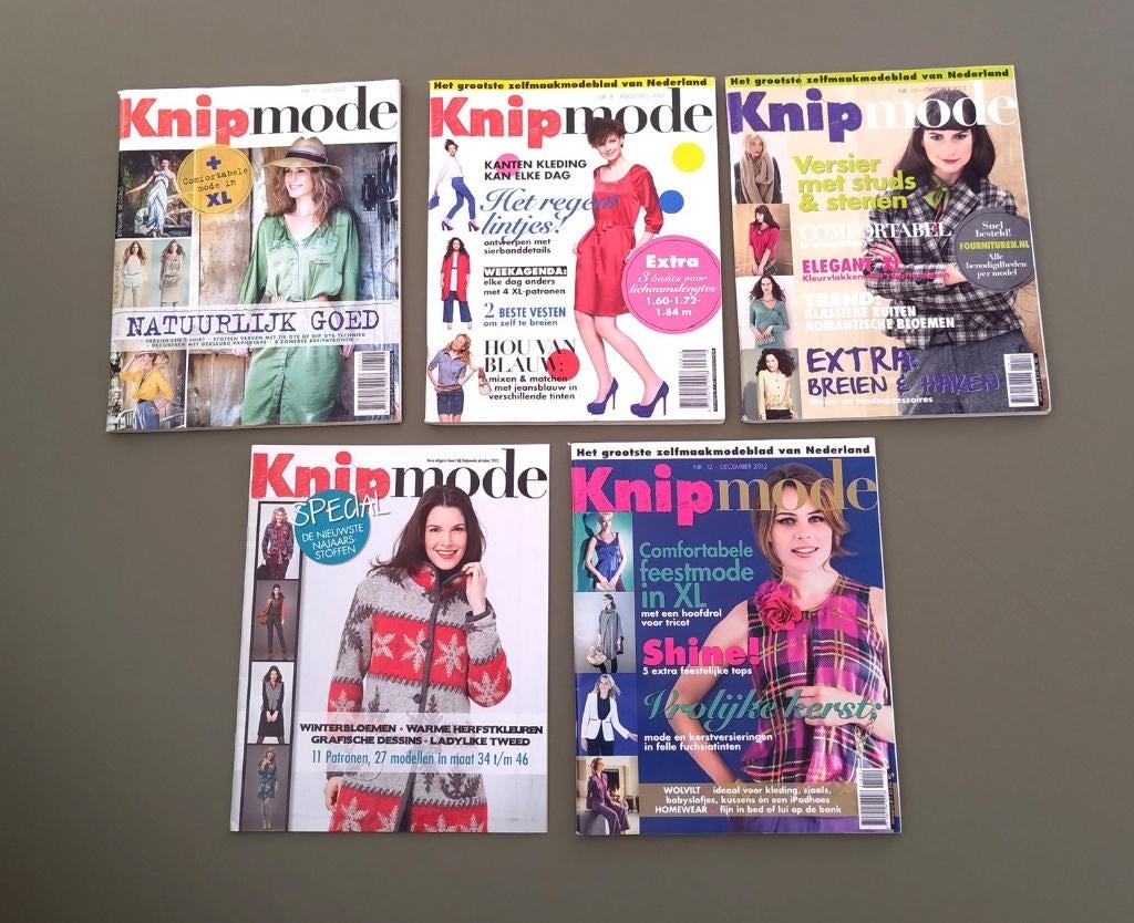 Knip Mode 2012 - juli, augustus, oktober + bijlage, december, Ophalen of Verzenden, Zo goed als nieuw, Vrouw, Knipmode