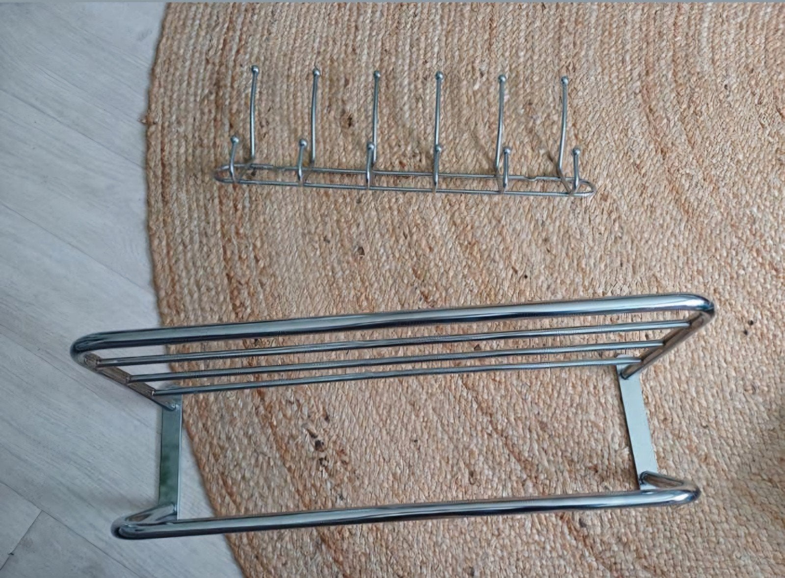 Twee retro vintage chromen Gispen jaren 60 70 kapstokken, Huis en Inrichting, Ophalen of Verzenden, Metaal, Wandkapstok, Minder dan 100 cm