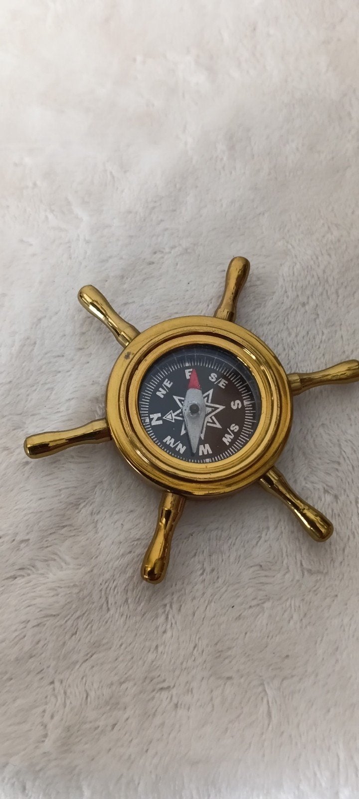 Kompas* in Stuurwiel Vorm - 7 cm Diameter, Verzamelen, Ophalen of Verzenden, Gebruikt