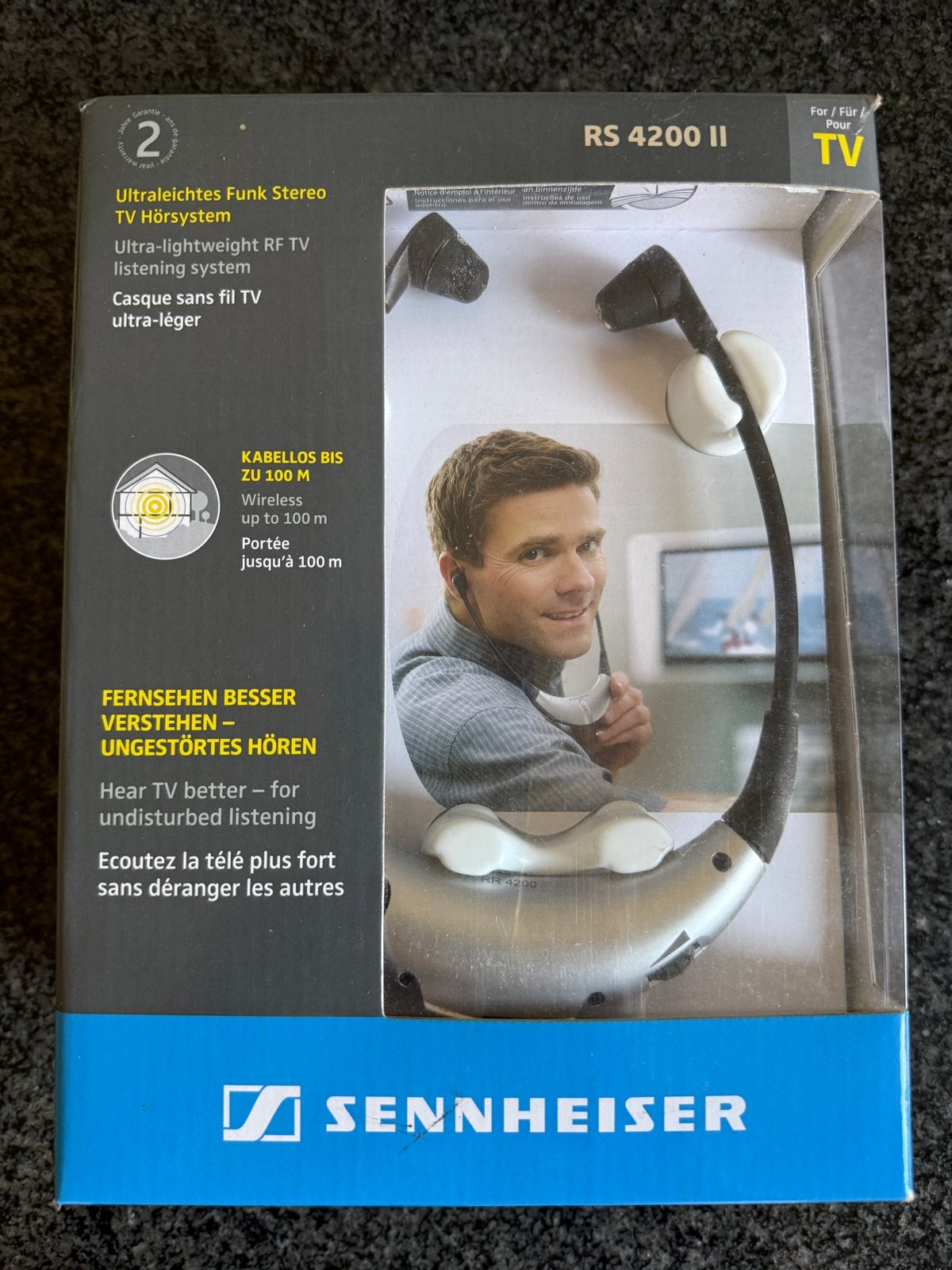 Sennheiser RS 4200 II Ultralicht RF TV Luisterssysteem, Zilver, Sennheiser, Nieuw, Ophalen of Verzenden