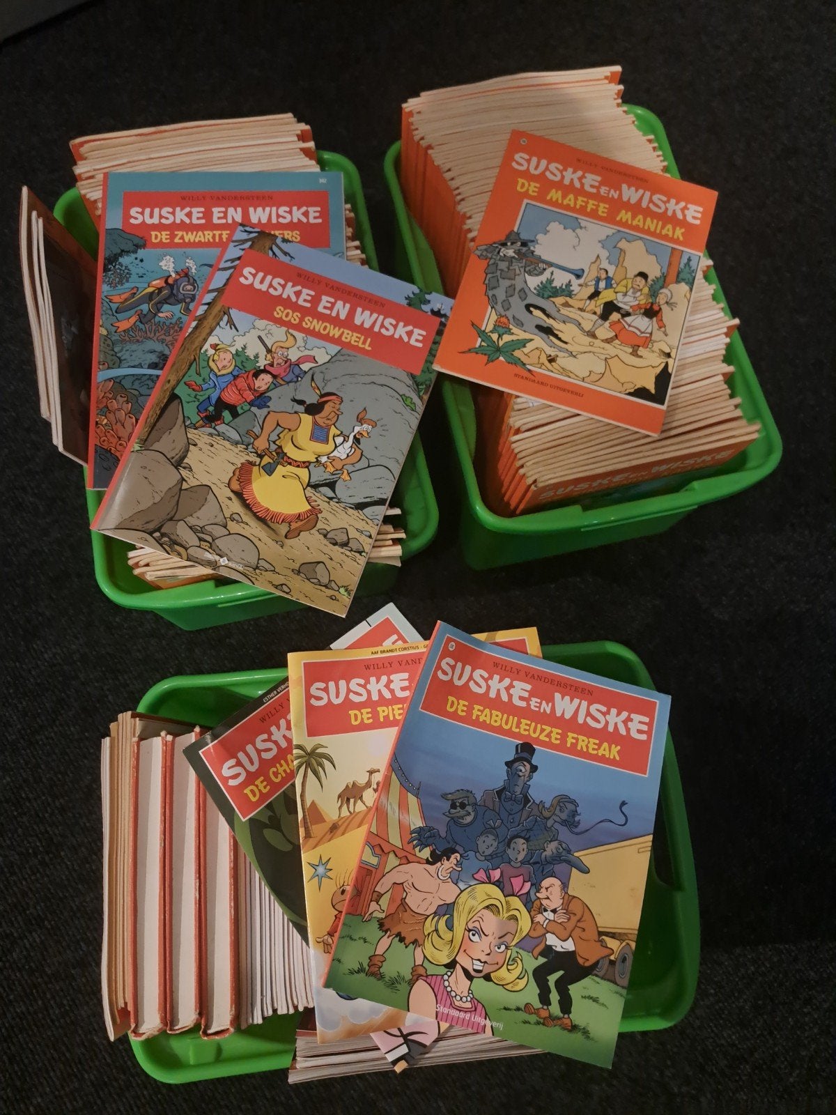 Suske en wiske stripboeken   3 bakken vol Peter van Guch, Boeken, Ophalen, Eén stripboek, Zo goed als nieuw, Peter van Gucht; Luc Morjaeu; Willy Vandersteen