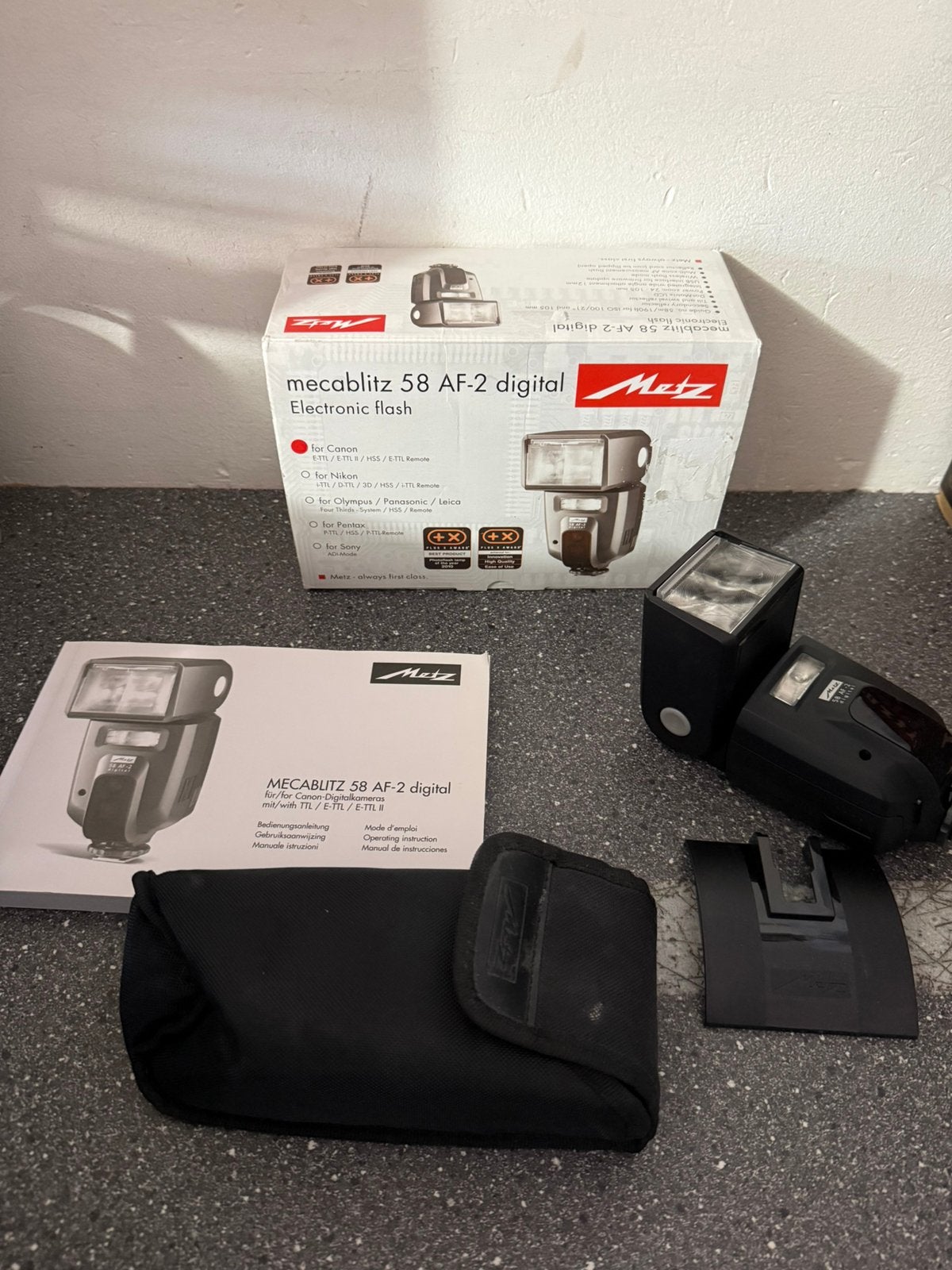 Metz Mecablitz 58 AF-2 Digital Flitser (Canon), Ophalen of Verzenden, Zo goed als nieuw, Canon