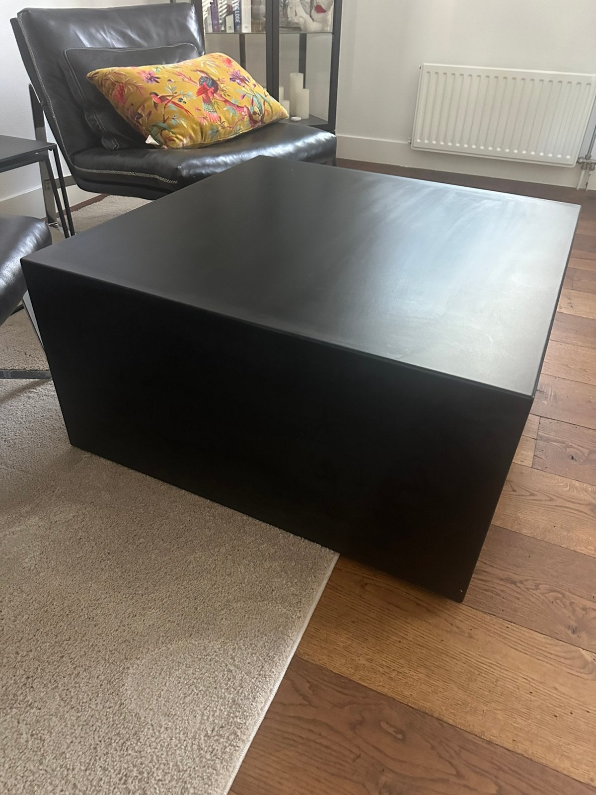 Salontafel 80x80x40. Mat zwart, Ophalen, 100 tot 150 cm, 50 tot 100 cm, Zo goed als nieuw