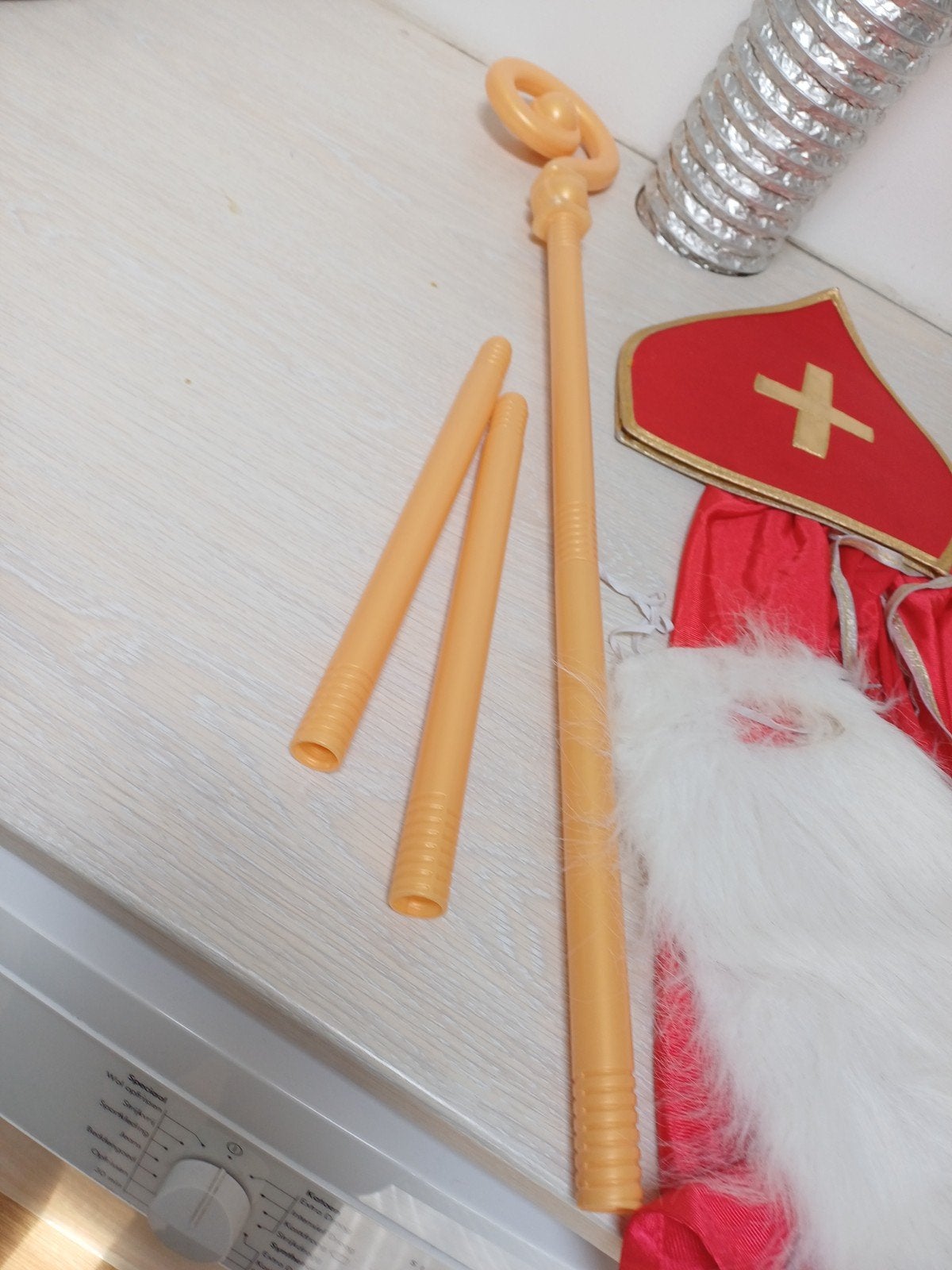 Sinterklaasset met baard en staf, Ophalen of Verzenden, Gebruikt
