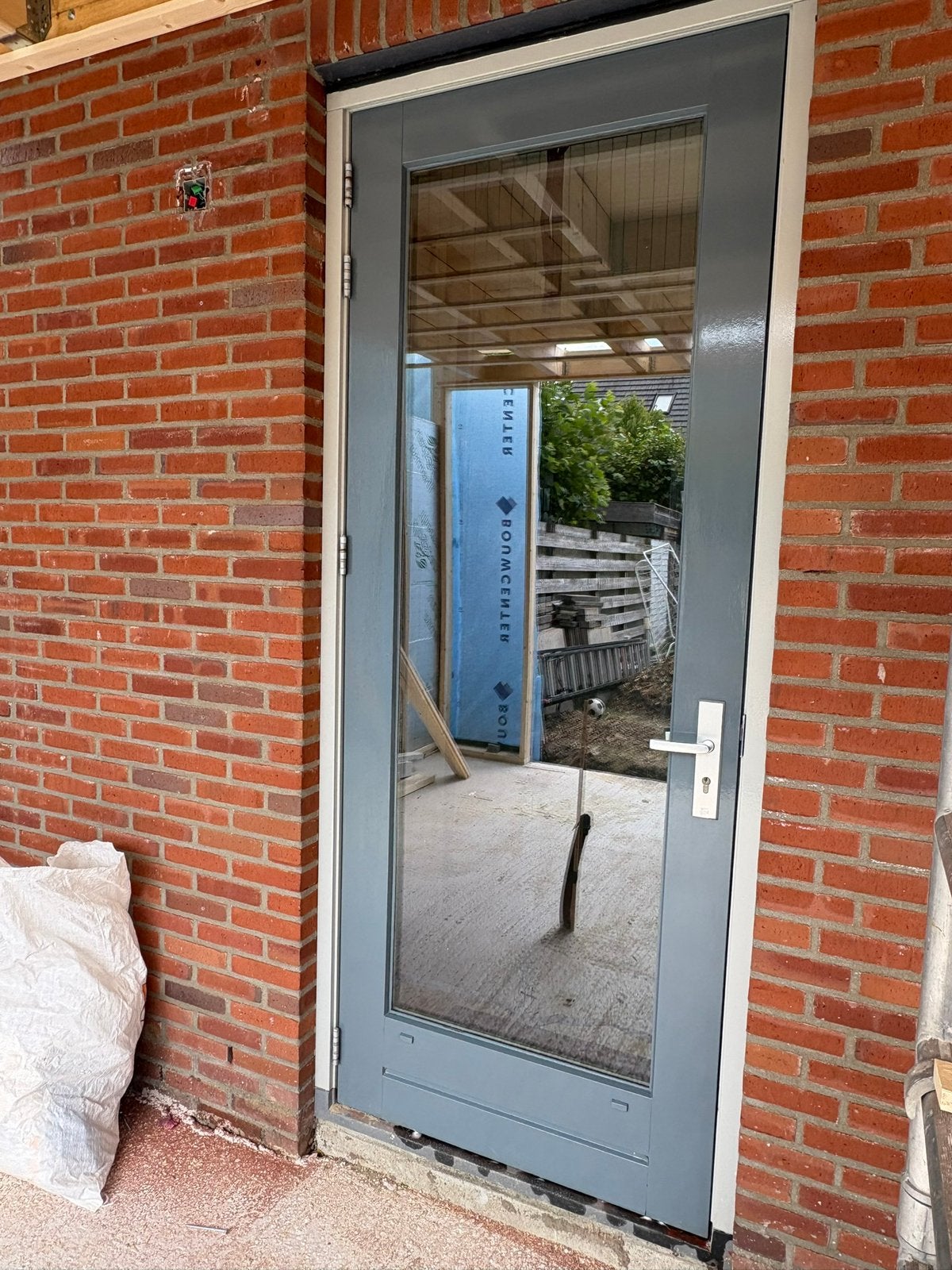 Buitendeur met Glas en Beslag zonder cilinder zonder kozijn, Deurkozijn, Zo goed als nieuw, Inclusief glas, 225 cm of meer