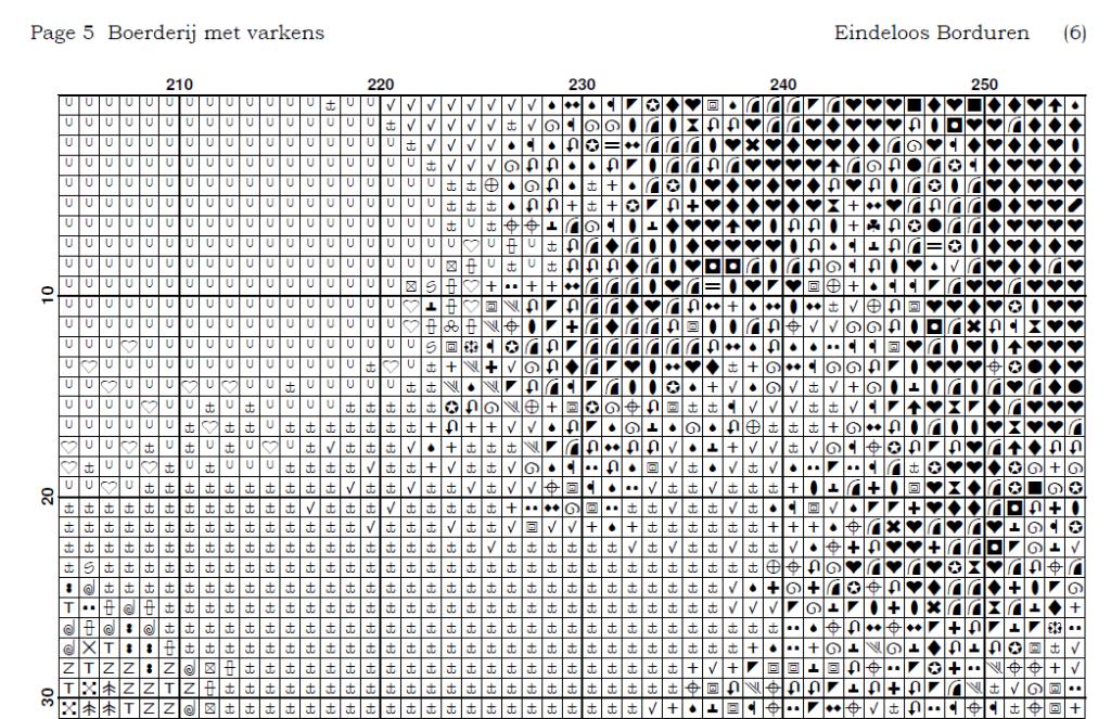 Borduurpatroon: Boerderij met varkens, Verzenden, Nieuw, Handborduren, Patroon