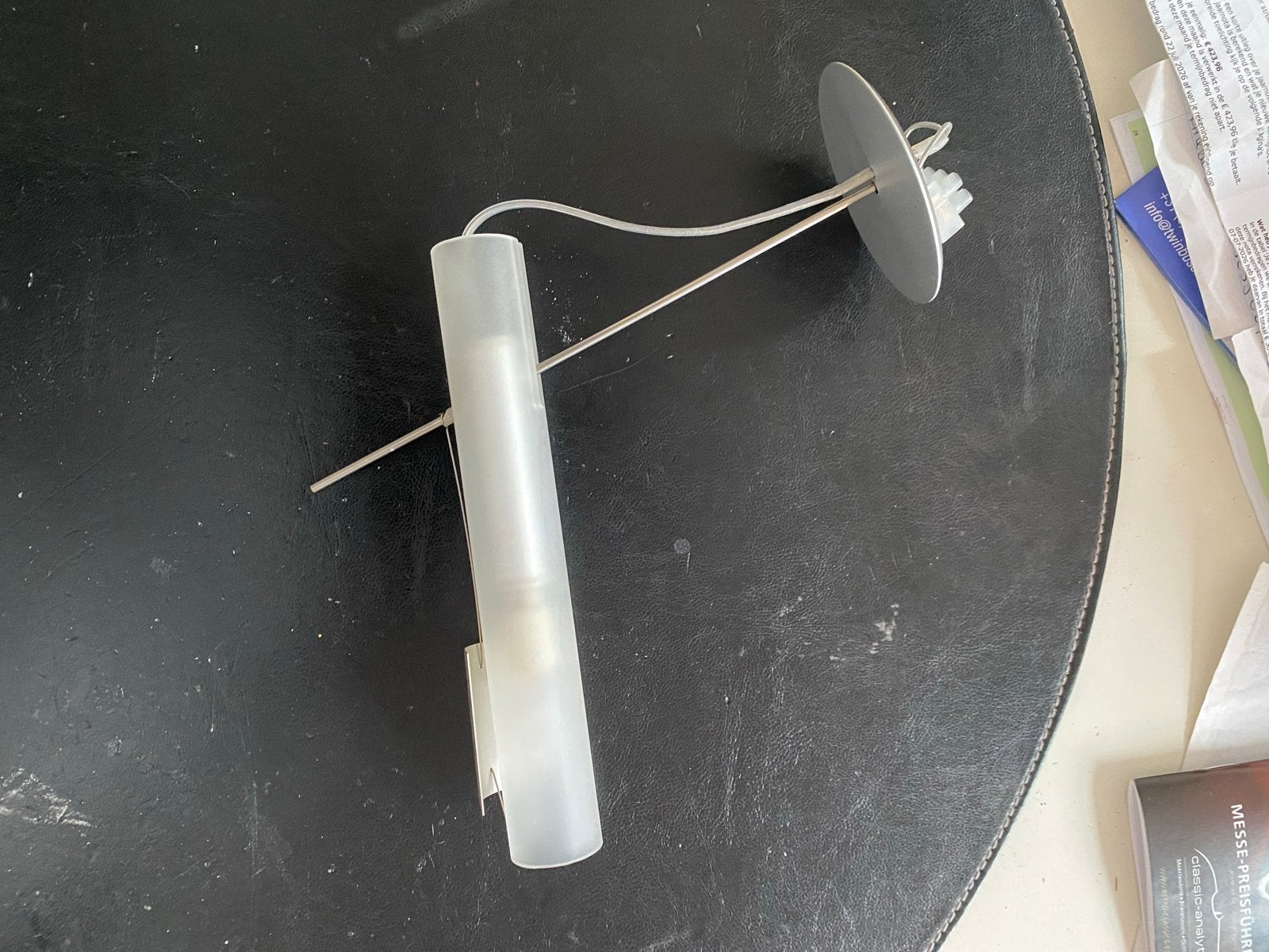 Ingo Maurer Zuuk lamp met aluminium afschermkap, Overige merken, Gebruikt, Zilver, Modern
