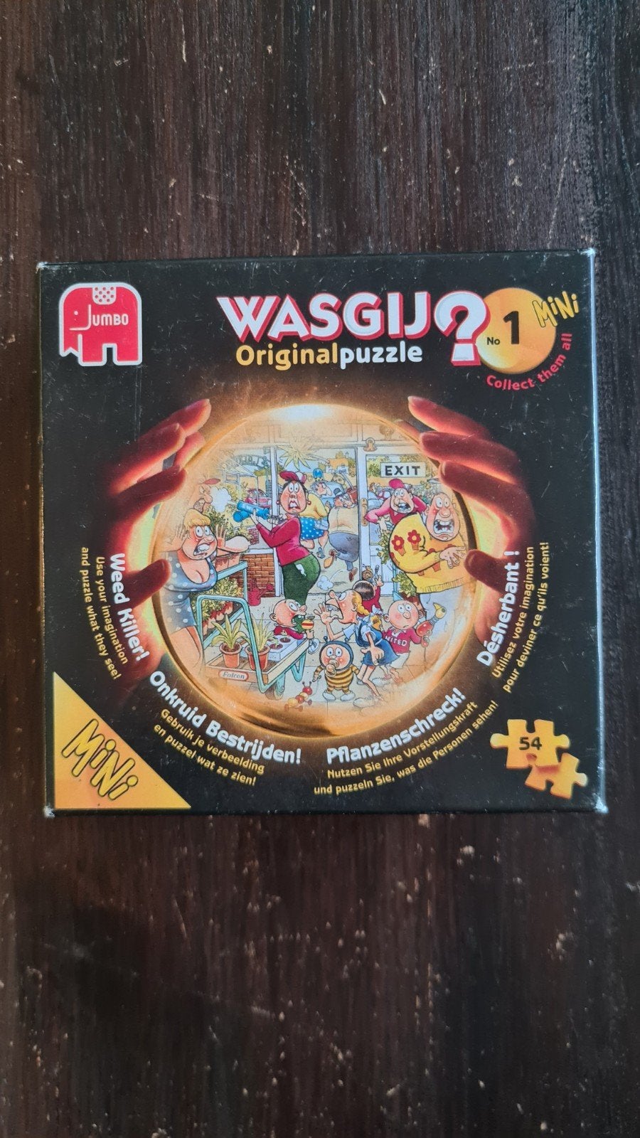 Wasgij Original Mini 1 - Onkruid Bestrijden! (54 stukjes), Hobby en Vrije tijd, Denksport en Puzzels, Ophalen, Minder dan 500 stukjes