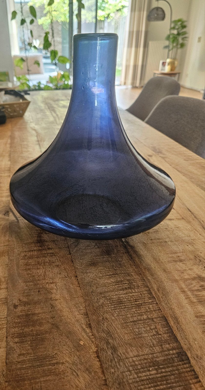 Prachtige glazen lampenkap kobaltblauw / donkerblauw glas (v, Ophalen