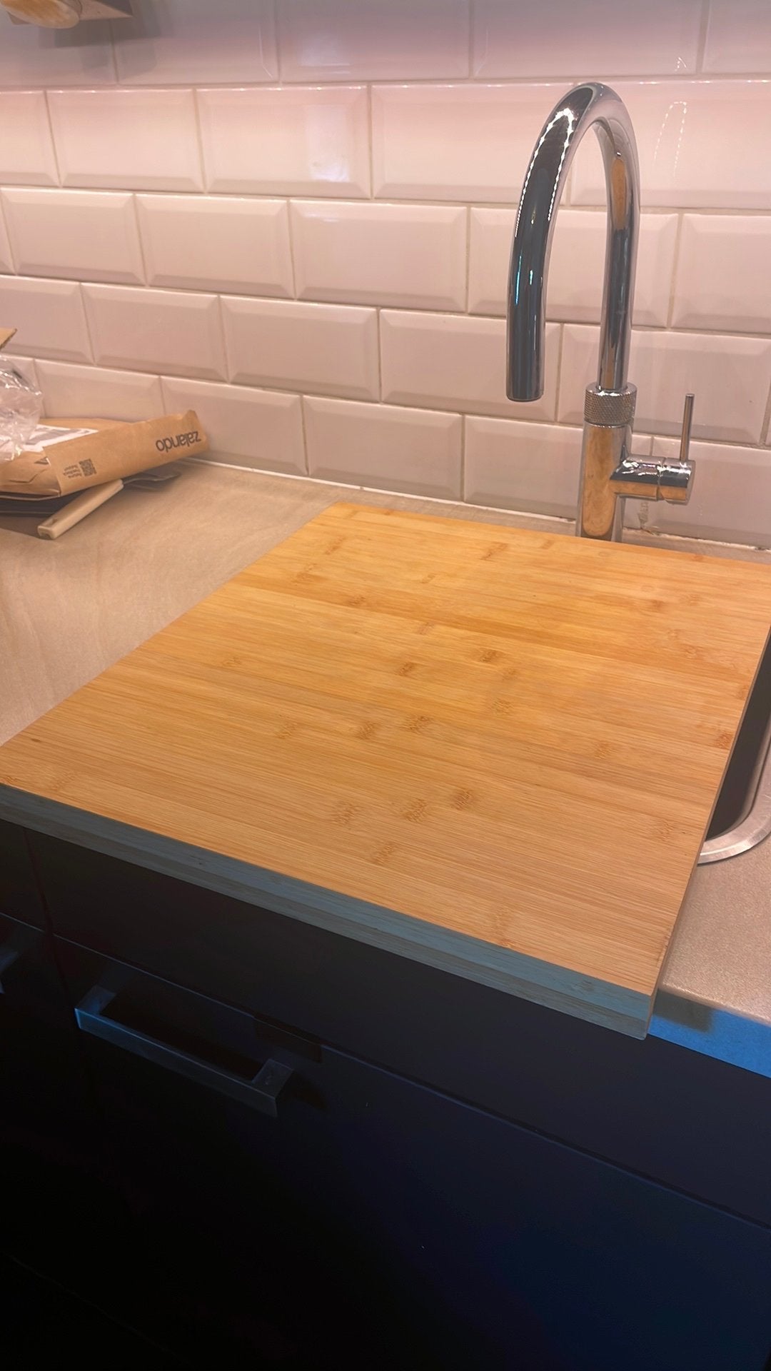 Ikea lamplig snijplank, Ophalen, Blauw, 50 tot 100 cm, Zo goed als nieuw
