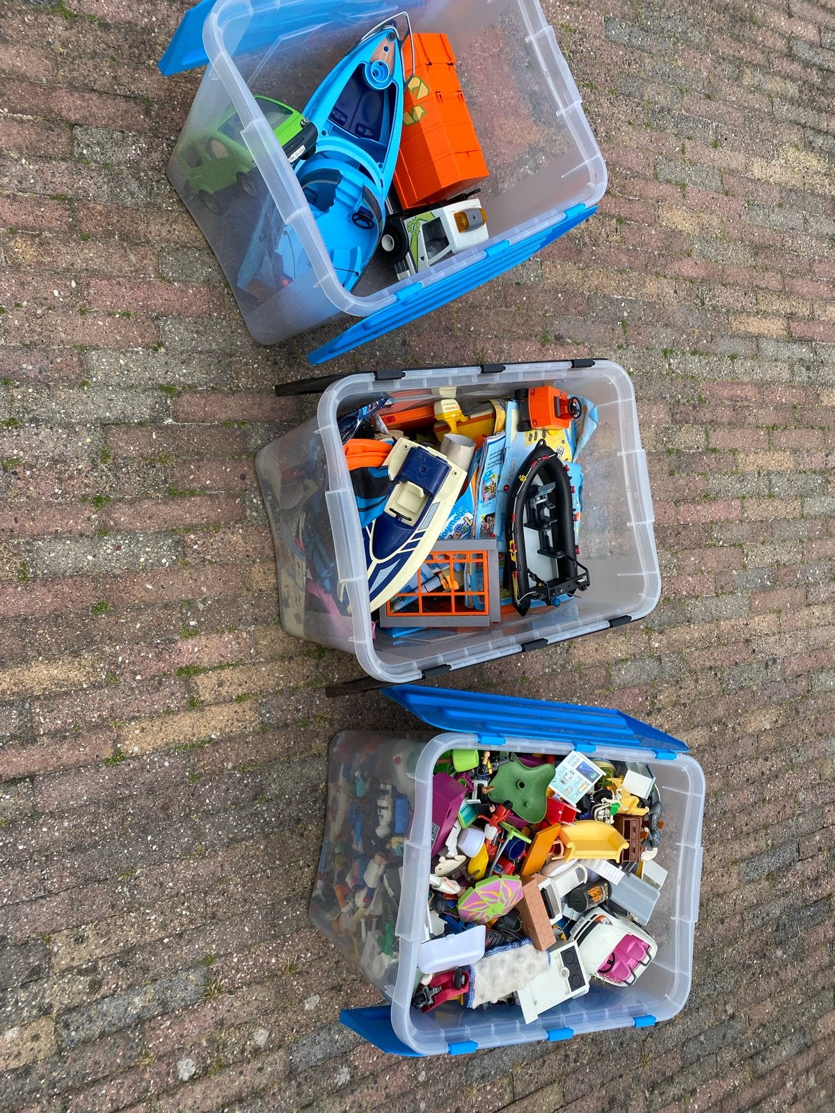 Grote partij Playmobil in 3 bakken - Doe een goed bod!, Kinderen en Baby's, Ophalen of Verzenden, Gebruikt, Losse onderdelen, Overige typen