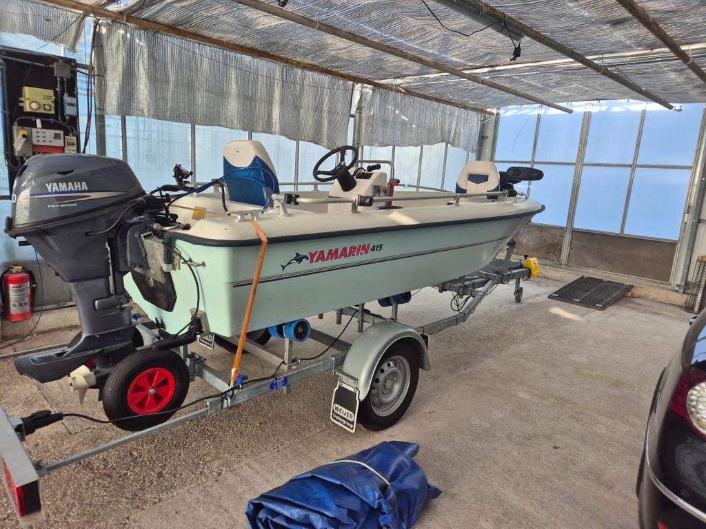 Visboot yamarin 415 Big fish geheel compleet, Watersport en Boten, Ophalen of Verzenden, 3 tot 6 meter, Buitenboordmotor, Polyester