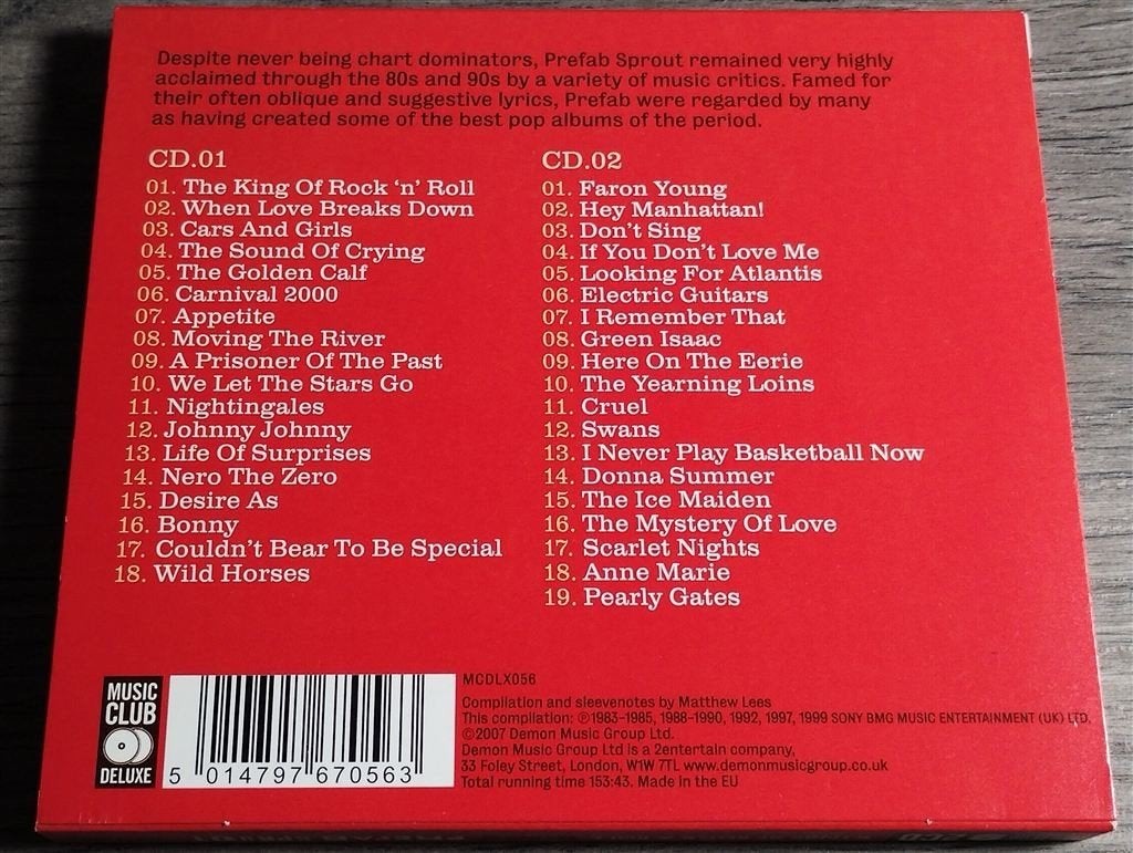 Prefab Sprout ‎– Kings Of Rock & Roll [The Best Of 2 CD], Ophalen of Verzenden, Zo goed als nieuw, Pop