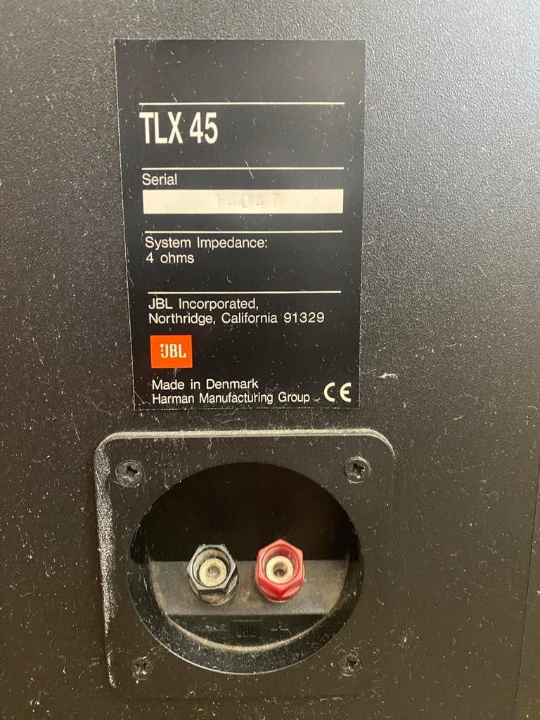 JBL TLX 45 luidsprekers (nieuwe woofers nodig), Ophalen, Gebruikt, JBL, 120 watt of meer