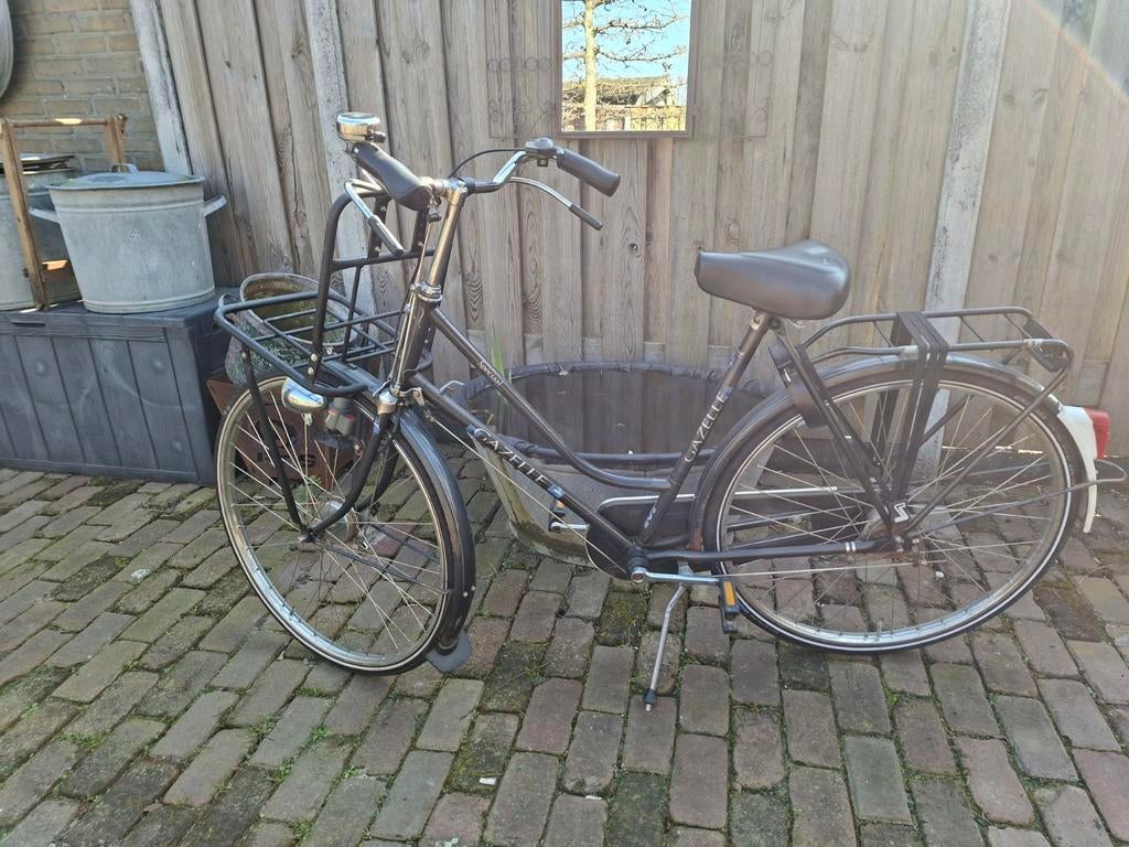 Gazelle fiets met stangrem - Klassieke stadsfiets, Fietsen en Brommers, Fietsen | Dames | Damesfietsen, 53 tot 56 cm, Ophalen
