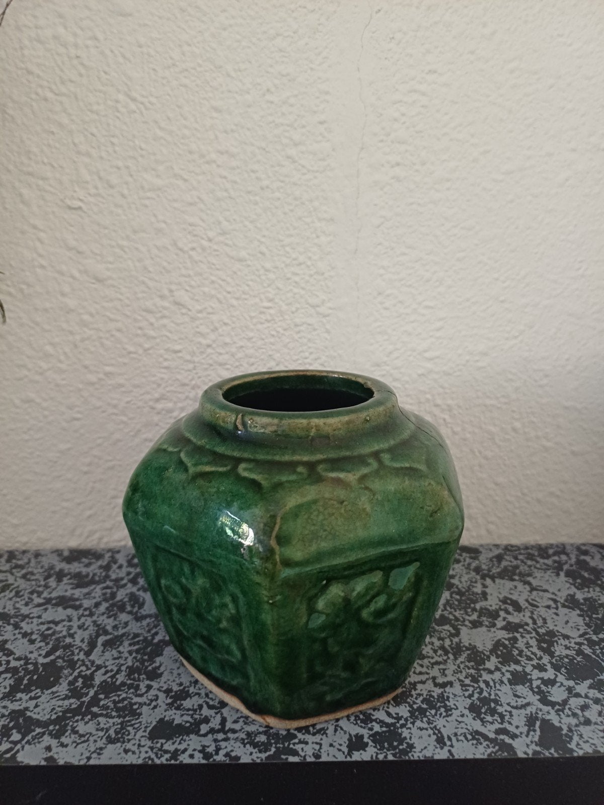 Oude gemberpot, hoogte 10 cm., Ophalen of Verzenden