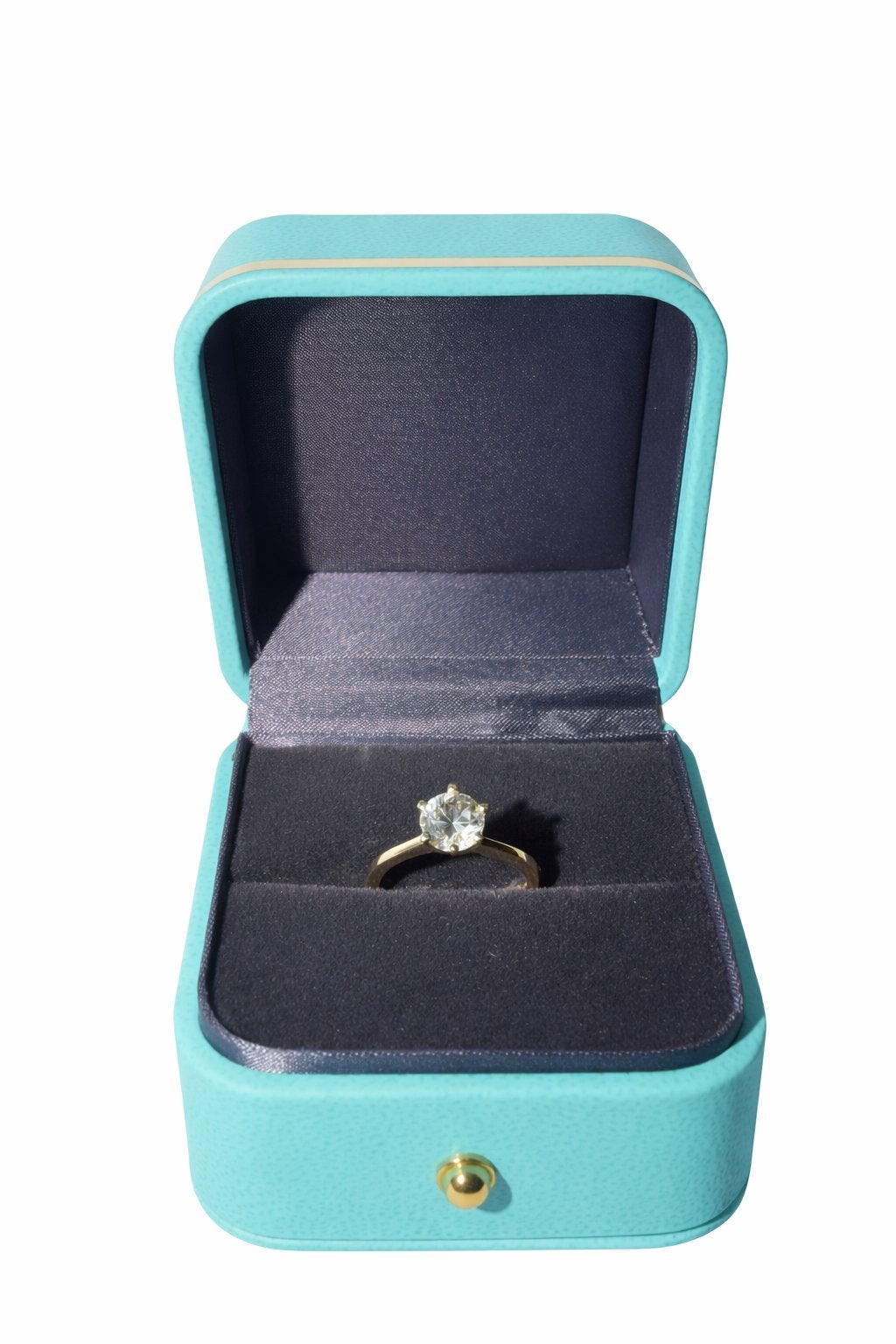 Gouden verlovingsring met 1,52 ct karaat diamant, Sieraden, Tassen en Uiterlijk, Ringen, Ophalen, Geel, Nieuw, Kleiner dan 17