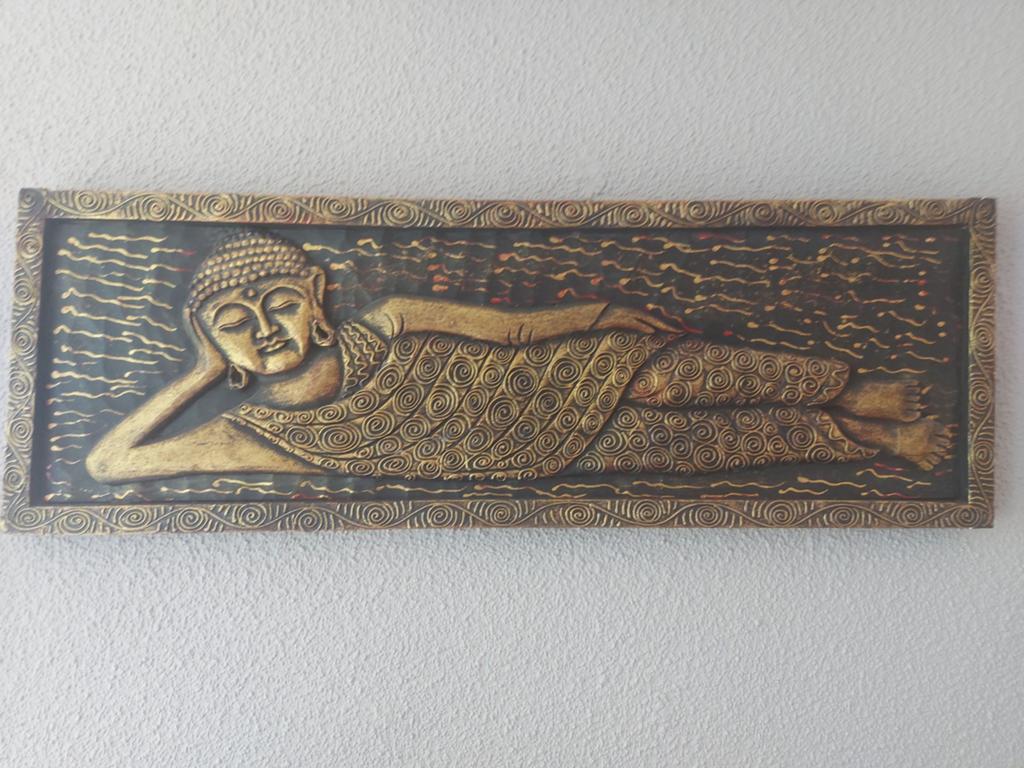Mooi wandpaneel met liggende Boeddha in prijs verlaagd, Huis en Inrichting, Woonaccessoires | Boeddhabeelden, Ophalen, Nieuw
