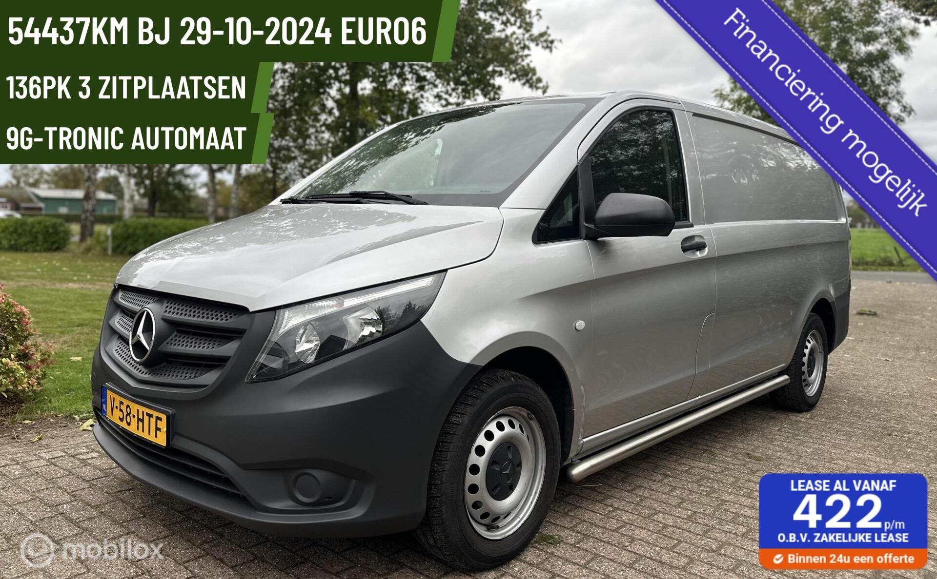 Mercedes Vito 114 CDI L2 Lang Automaat CarPlay PDC Camera CC, Auto's, Dealer onderhouden, Gebruikt, 4 cilinders, 2000 kg