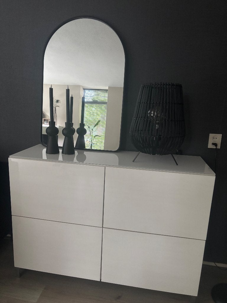 Tv meubel en dressoir hoogglans wit IKEA Besta, Ophalen, 150 tot 200 cm, Hooglans wit, 25 tot 50 cm