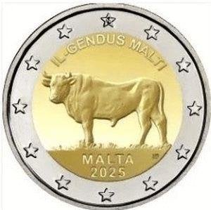 2 Euro Malta 2025 - Maltese Os - UNC, Postzegels en Munten, Munten | Europa | Euromunten, Verzenden, Malta, 2 euro, Losse munt