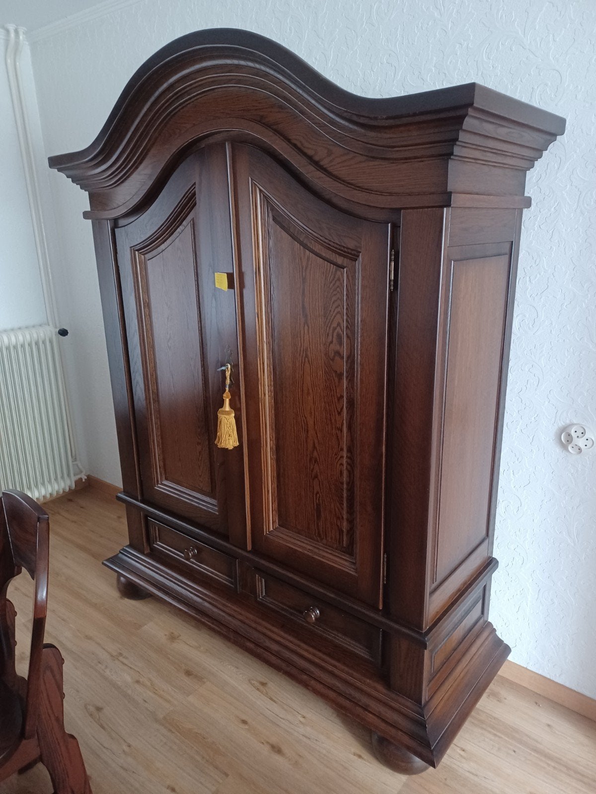 Eiken woonkamerkast, Ophalen, Gebruikt, 25 tot 50 cm, 200 cm of meer