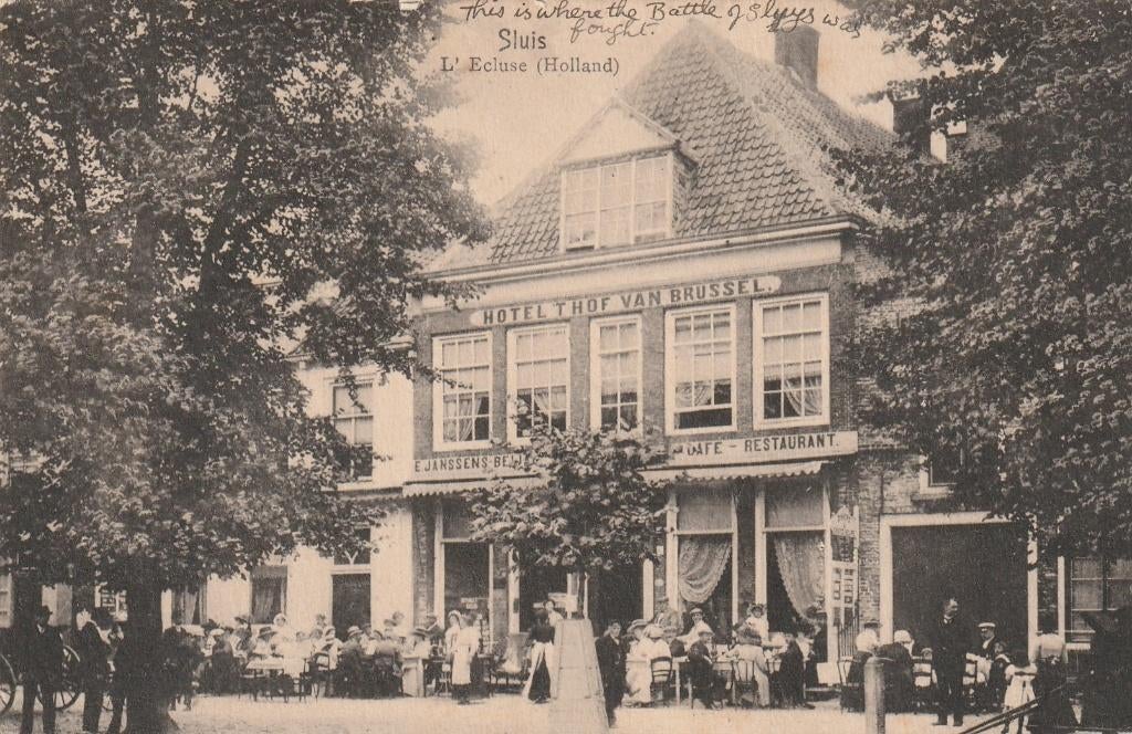 SLUIS Hotel Hof van Brussel 1912, Verzenden, Voor 1920, Gelopen, Zeeland