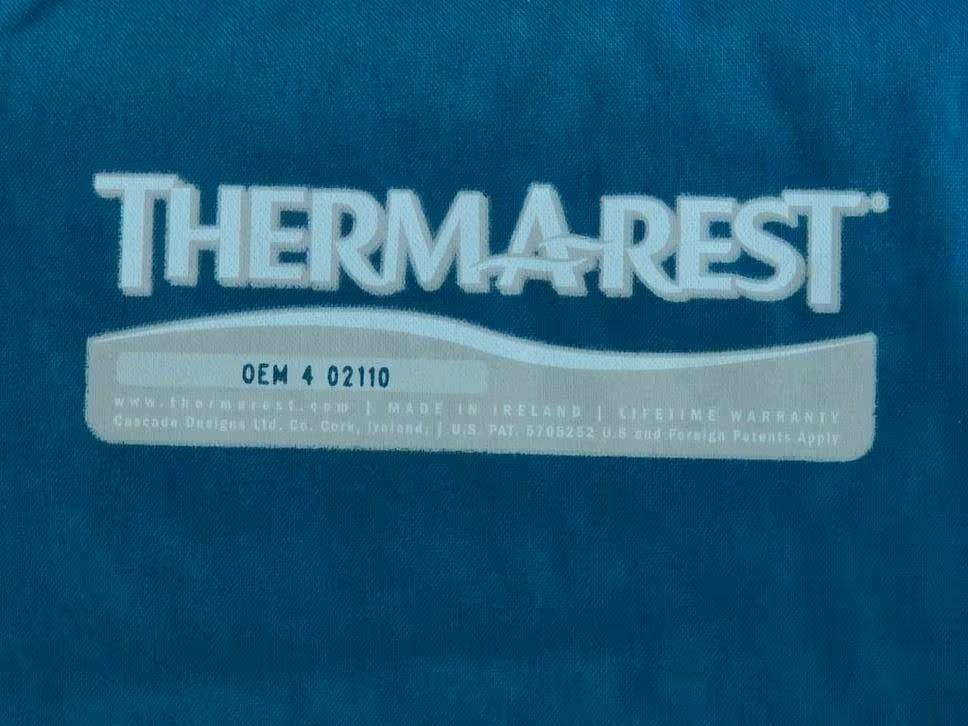 Thermarest slaapmat 196x64x5 cm - maat L - blauw, Ophalen of Verzenden, Zo goed als nieuw, 1-persoons