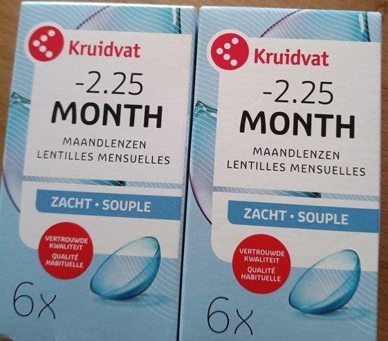 zachte maand ooglenzen -2.25, Ogen, Wit, Nieuw, Ophalen of Verzenden