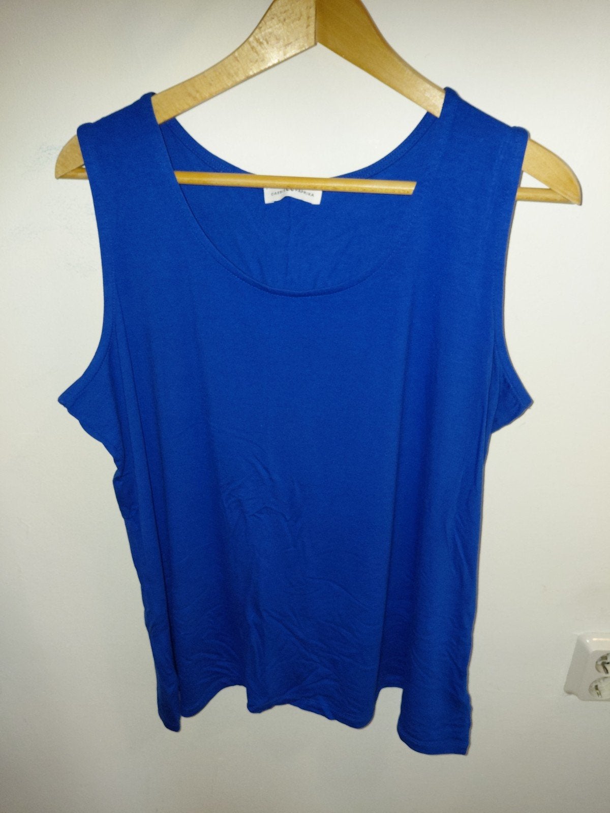 Cassis & Paprika blauwe mouwloze top Maat 48, Blauw, Maat 46/48 (XL) of groter, Zo goed als nieuw, Zonder mouw