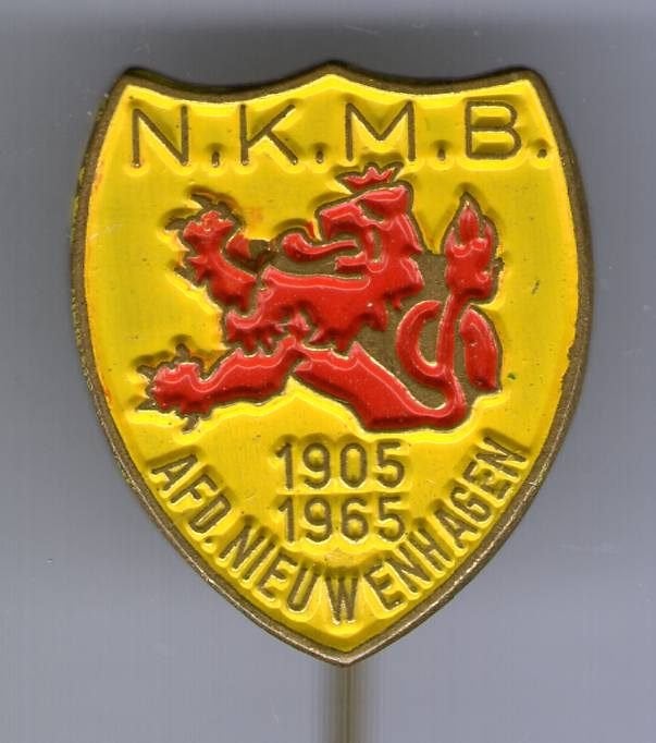 N.K.M.B Nieuwenhagen mijnwerkers bond koper speldje( L_183a), Verzenden, Zo goed als nieuw, Transport, Speldje of Pin