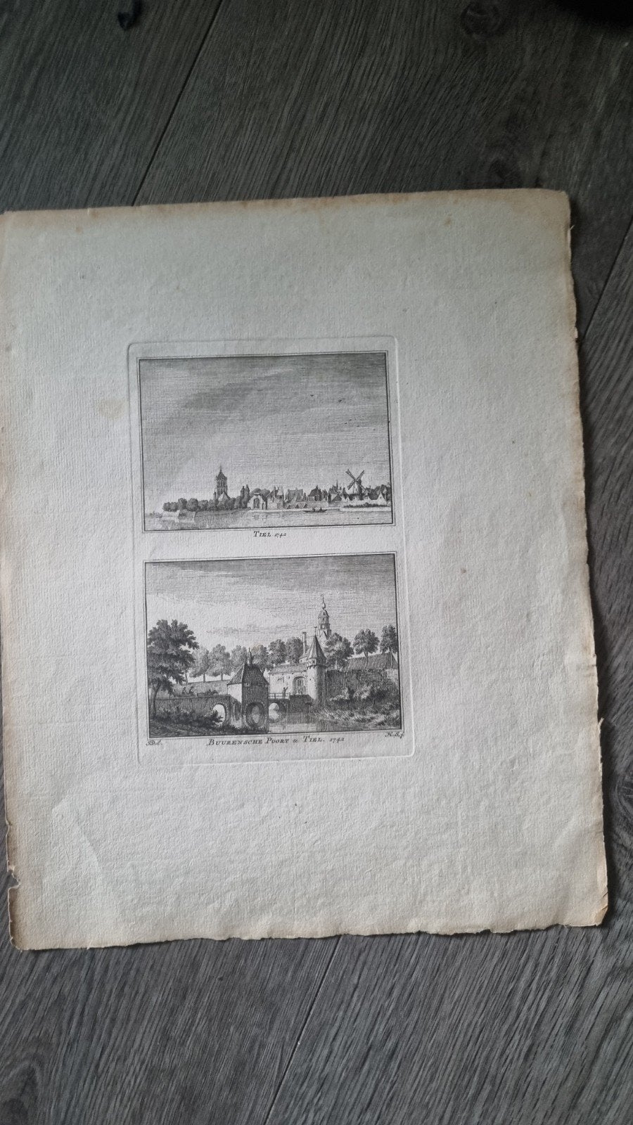 Burense Poort & Tiel, 1742, Antiek en Kunst, Ophalen of Verzenden