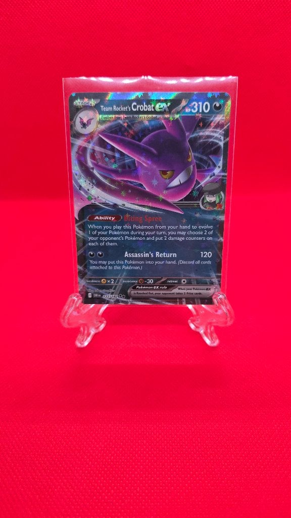 Team Rocket's Crobat ex 122/182 - Destined Rivals, Verzenden, Zo goed als nieuw, Losse kaart, Foil
