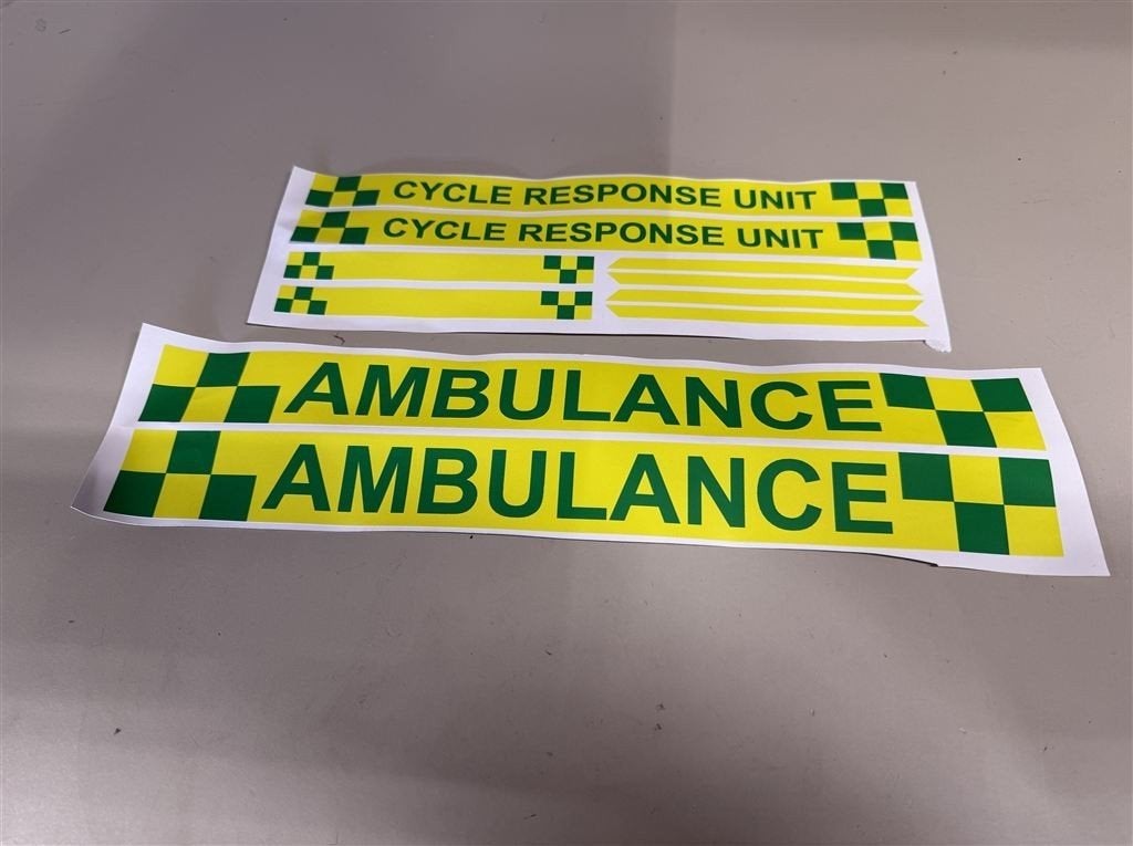 bezemwagen stickers - Ambulance Cycle Responder Sticker Kit, Ophalen of Verzenden